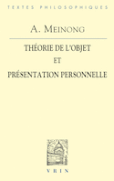 Théorie de l'objet & Présentation personnelle